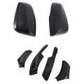 Xiter 6pcs Abs Carbon Fiber Style Rearview Mirror Cover Door Side Moulding Trim Generation For Toyota Rav4 2019 2020 2021 2022