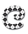 6-inch Wall Hanging Wood Letter Modern Black And White Pattern C 