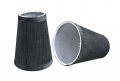 Aspen Creative 32651b Small Hardback Empire Shape Chandelier Clip-on Lamp Shade Set Pack Transitional Design In Grey Black 4 
