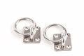 2 Stainless Steel 6mm Square Eye Plates W Ring 1 4 Marine 316 Ss Boat Rigging