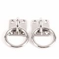 2 Stainless Steel 6mm Square Eye Plates W Ring 1 4 Marine 316 Ss Boat Rigging 