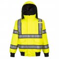 Portwest Uh449 Hi-vis Reversible Workwear Bomber Jacket Yellow Black X-large 