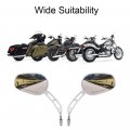 Kemimoto Side Mirrors For Road King Sportster Street Glide Electra Dyna Softail 1982-2019 2020 2021 2022 2023 Chrome