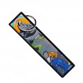 Sunset Twisties Keychain For Motorcycles Scooters And Cars Scratch Resistant Woven Fabric Tag With Two Key Rings 1 18 In X 5 12 