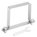 U Shape Square Tube Clamp 80x80mm Shaped Bracket 304 Stainless Steel Strap With Bolt Plate Nuts And Wrench For Pipes Door 