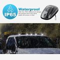 Partsam Cab Roof Lights Led Clearance Marker 5pcs Clear Lens W Build-in White 9 Assembly For 2003-2017 Dodge Ram 1500 2500 3500