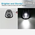 Partsam Cab Roof Lights Led Clearance Marker 5pcs Clear Lens W Build-in White 9 Assembly For 2003-2017 Dodge Ram 1500 2500 3500