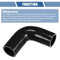 1 Pcs 38mm 50 Id 90mm 3 54 Length 90 Degrees Black Car Silicone Hose Coolant Universal