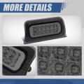 Auto Dynasty Dual Row Led Smoked 3rd Third Rear Tail Brake Light Lamp Compatible With Chevy S10 Gmc Sonoma Standard Cab 94-03