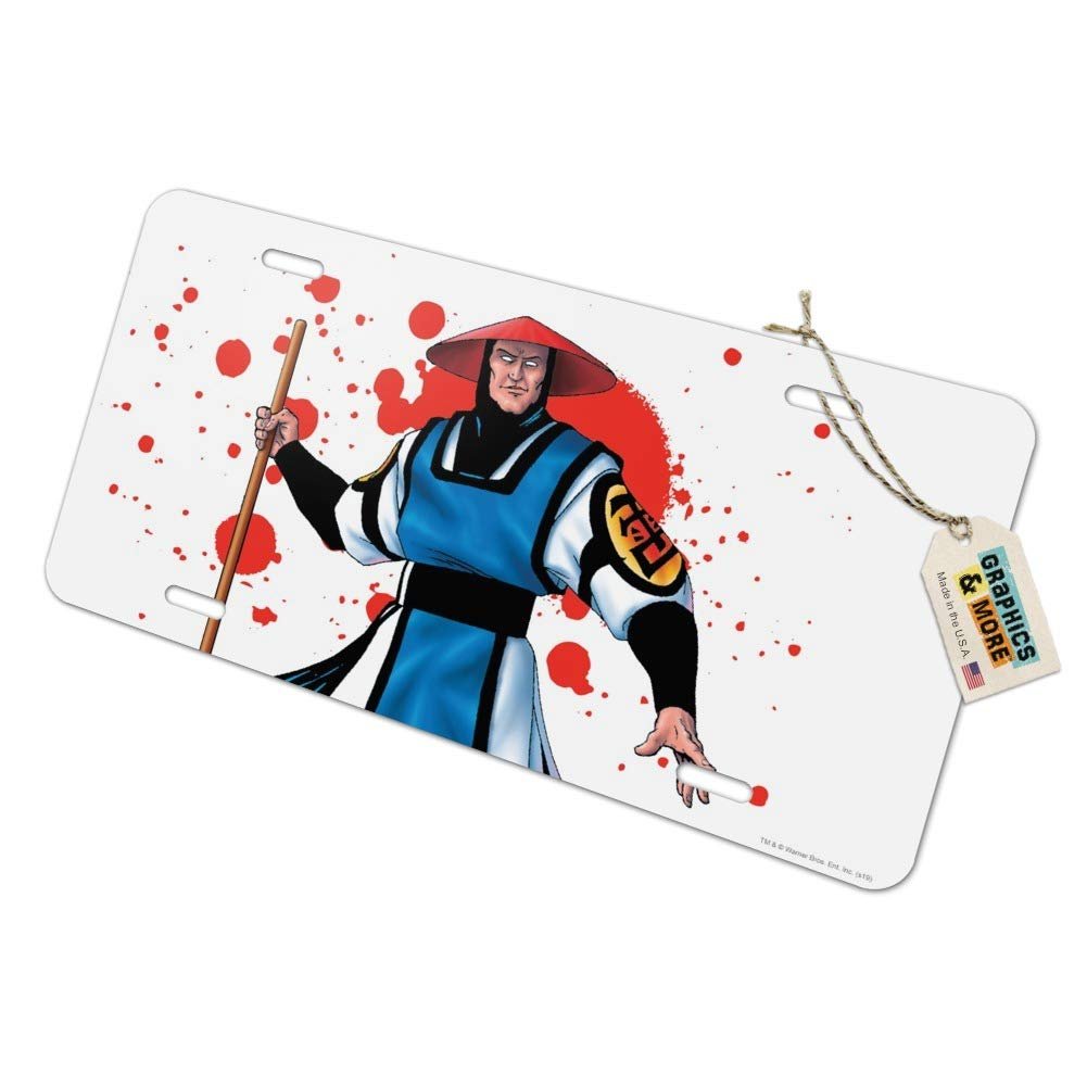 Mortal Kombat Klassic Raiden Character Metal Vanity License Plate Uv And Water Resistant Aluminum Novelty Tag 6 In X 12 Multi