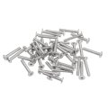 M3-0 5 X 18mm 100pcs Flat Round Head Screws 304 Stainless Steel Phillips Drive Machine Hardware Fastener For Furniture 