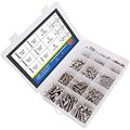 Glarks 510 Pieces Flat Hex Stainless Steel Screws Bolts Nuts Lock And Gasket Washers Assortment Kit