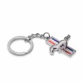Ipick Image For Ford Mustang Tri-bar Full-color Die-cut Metal Key Chain Key-charm Keychain