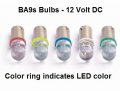 Ba9s Led Bulb 12v Cool White T10 T5 Auto Map Dome Accessory Set Of 2