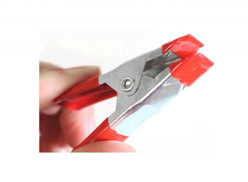2 In Mini Clips Metal Spring Clamps 10 Piece Set Red Metallic Protective Vinyl Tips Extra Strong Action For Tarps And Hardware
