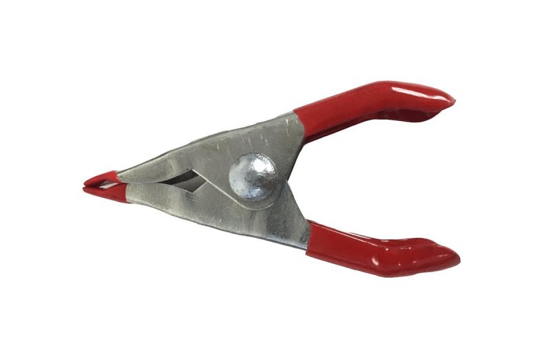 2 In Mini Clips Metal Spring Clamps 10 Piece Set Red Metallic Protective Vinyl Tips Extra Strong Action For Tarps And Hardware