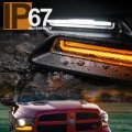 Nslumo Led Vent Hood Scoop Light Bar Kit Compatible W 2010-2022 Ram 1500 Sport Switchbackhite Drl Driving Lamp W Amber