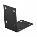 Corner Brace Angle Bracket Fastener Stainless Steel L Shape 72mmx72mmx48mm Black With Screws 2 Pcs 