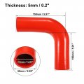 X Autohaux 48mm 1 89 Id 90 Degree Elbow Silicone Reducer Hose Pipe Bend Turbo Water Intercooler Red