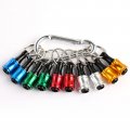 Katerk Portable Bit Holder Keychain 10 Pcs 1 4 Inch Hex Shank Screwdrivers Retainer W Silver Carabiner Light-weight Extension 