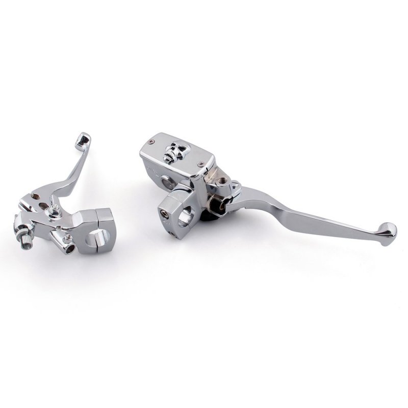 Mad Hornets 1 Skull Reservoir Brake Clutch Levers For Kawasaki Vulcan 800 1500 1600 2000 C