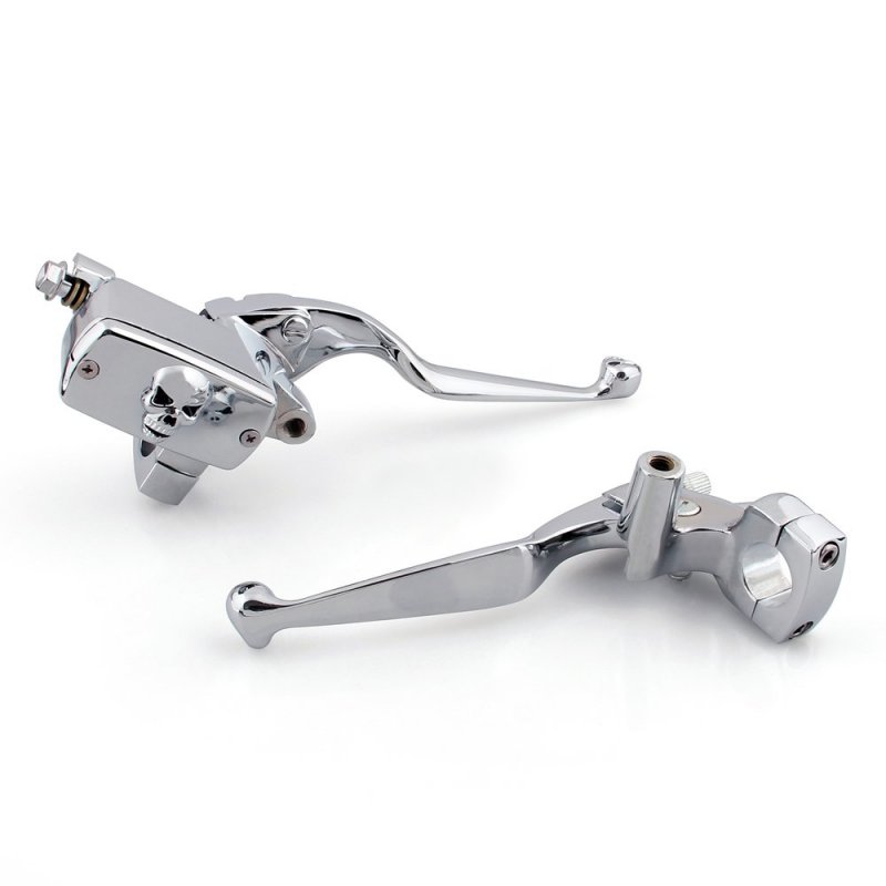 Mad Hornets 1 Skull Reservoir Brake Clutch Levers For Kawasaki Vulcan 800 1500 1600 2000 C