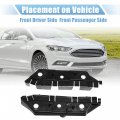X Autohaux 1 Pair Front Left And Right Bumper Bracket For Ford Fusion 2013-2016 Ds7z-17c947-b Plastic Black