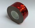Holographic Crystal Tape With Self-adhesive 3 Inch X 25 Ft Red 