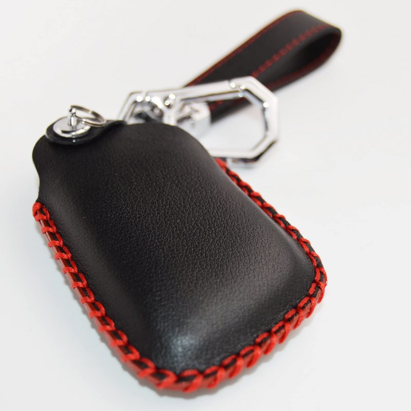 Leather Key Cover Keychain Hook For Chevrolet Corvette C8 2020 2021 2022