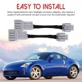 Headlight Conversion Adapters Harness Fits For 2003-2005 Nissan 350z Hid Wiring 8 To 6