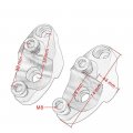 Httmt 030advgt1050-28mm Handlebar Mount Riser Cnc 30mm Up 25mm Back Compatible With 1190 1050 1290 Adv Silver