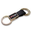 Ford F150 Fx4 Off Road Black Leather Insert Golden Metal Strap Premium Key Chain