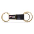 Ford F150 Fx4 Off Road Black Leather Insert Golden Metal Strap Premium Key Chain