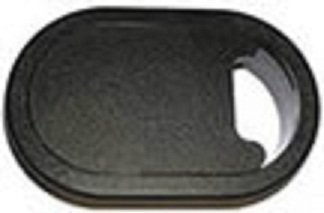 Oval Plastic Desk Grommet Black 10 Pack