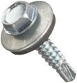 Steel Self-drilling Screw Zinc Plated Finish Hex Washer Head External Drive Sealing Includes 1-1 4 Length 8-18 Threads Pack Of 