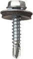 Steel Self-drilling Screw Zinc Plated Finish Hex Washer Head External Drive Sealing Includes 1-1 4 Length 8-18 Threads Pack Of