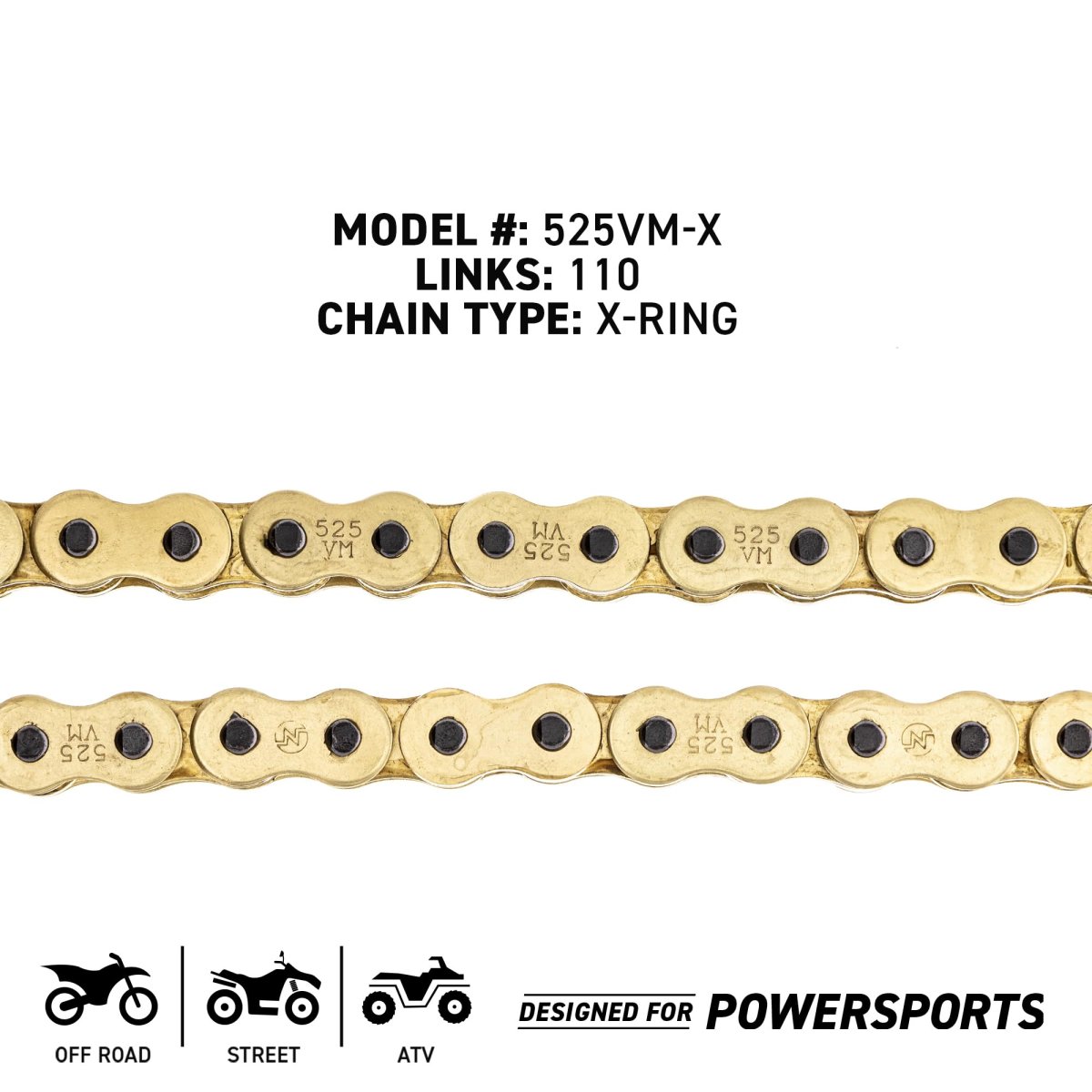 Niche Drive Sprocket Chain Combo For Kawasaki Z1000 Front 15 Rear 40 Tooth 525vm-x X-ring 110 Links