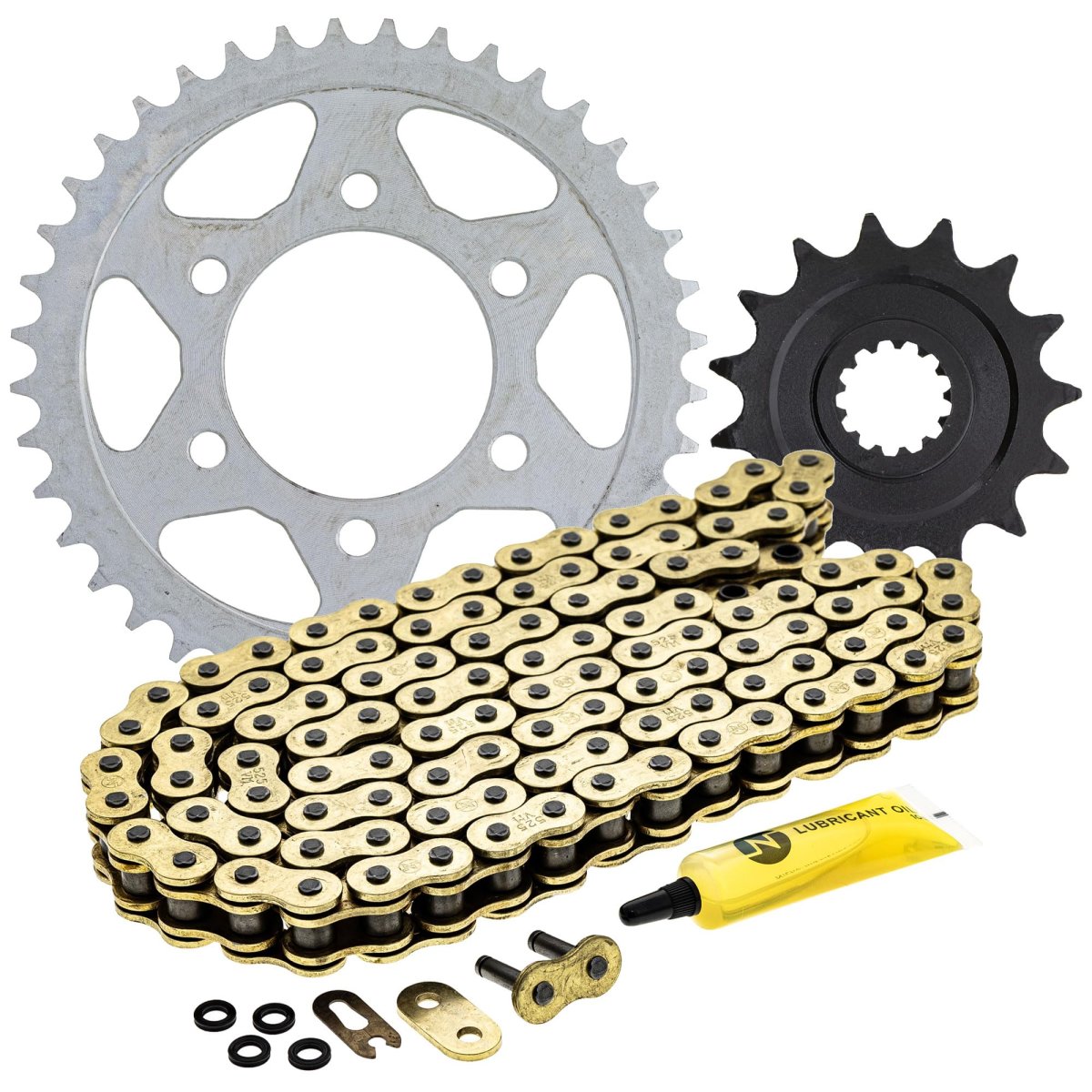 Niche Drive Sprocket Chain Combo For Kawasaki Z1000 Front 15 Rear 40 Tooth 525vm-x X-ring 110 Links