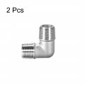 Uxcell Stainless Steel 304 Cast Pipe Fitting 90 Degree Elbow 1 Bspt Male X 4 Thread 2pcs