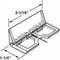 Prime-line U 9842 Clear Lucite Glass Surface Patio Door Lock Self Adhesive 2 Pack