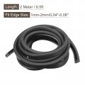 Uxcell U Channel Edge Trim 6 5ft Length Rubber Guard Seal Strip Protector Fit For 1-2mm 13 64 W X 5 16 H Black
