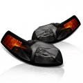 Instyleparts Clear Lens Headlights With Black Housing Made For 99-04 Mustang 1999 2000 2001 2002 2003 2004 