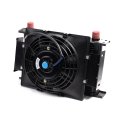 25 Row 10an Universal Engine Transmission Oil Cooler 7 Fixed Cooling Fan Kit 