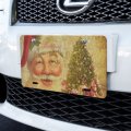 Graphics More Christmas Holiday Retro Antique Santa Believe Novelty Metal Vanity Tag License Plate 