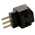 Hqrp Kit 3pcs Black International Travel Grounded Adapter Plugs Usa European Great Britain To Italy Plus Coaster
