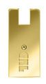 C R Laurence Drec4spb Crl Polished Brass End Cap For 4 Square Wedge-lock Door Rail 