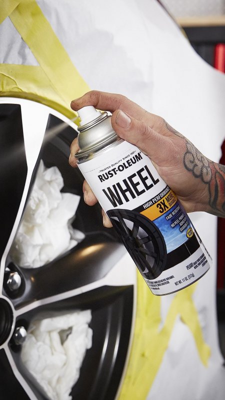 Rust-oleum 366438 High Performance Wheel Spray Paint 11 Oz Matte Black