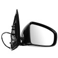 Aftermarket Auto Parts Fits 2009 2010 2011 2012 2013 2014 Nissan Murano Power Heated Manual Folding Smooth Black Rear View 