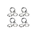 Squirrelly 3 Od V-band Clamps 4 And Flanges 8 Combo Kit 