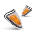 Pair Park Signal Side Marker Corner Lights For 1995 1996 Toyota Tacoma 2wd Driver And Passenger Amber Clear Lens With Chrome 